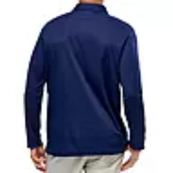Greg Norman Men's Long Sleeve Performance Polo - NWT - Navy Blue - Picture 2 of 3